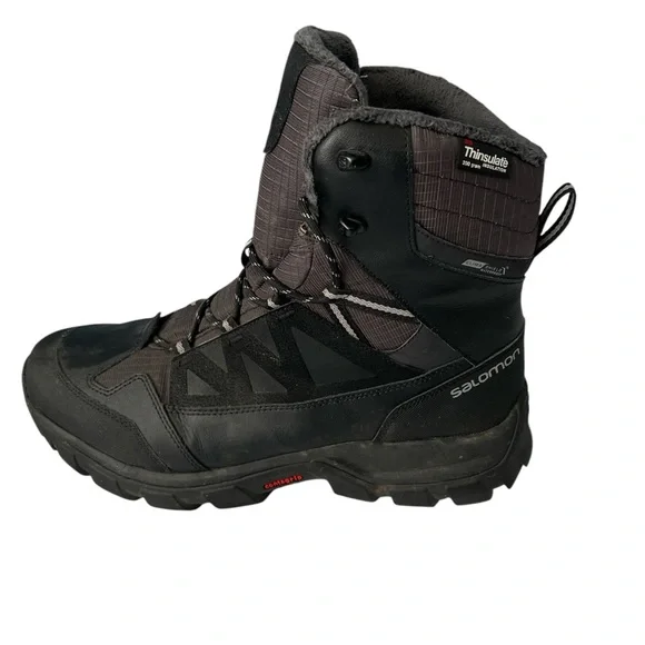 Salomon Men's Black Winter Boots #145464 Black Hiking Shoes Boots US 12 - Picture 5 of 8